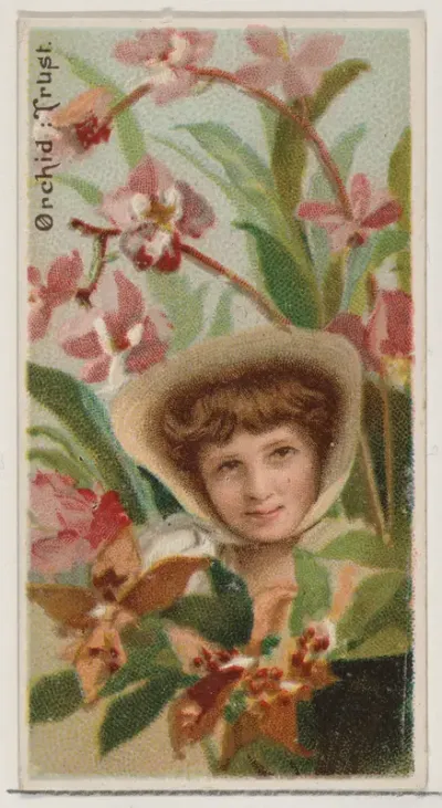 Orchid: Trust, from the series Floral Beauties and Language of Flowers (N75) for Duke brand cigarettes