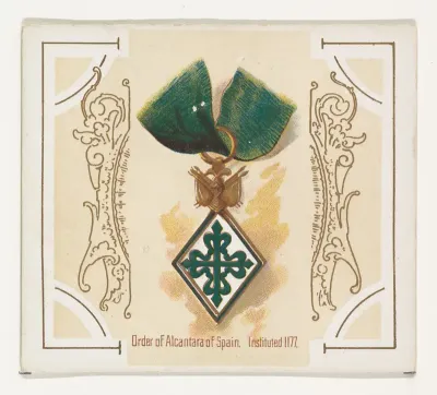 Order of Alcantara of Spain, Instituted 1177, from the World's Decorations series (N44) for Allen & Ginter Cigarettes