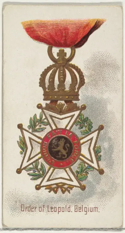 Order of Leopold, Belgium, from the World's Decorations series (N30) for Allen & Ginter Cigarettes