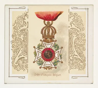 Order of Leopold, Belgium, from the World's Decorations series (N44) for Allen & Ginter Cigarettes