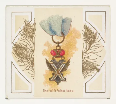 Order of Saint Andrew, Russia, from the World's Decorations series (N44) for Allen & Ginter Cigarettes