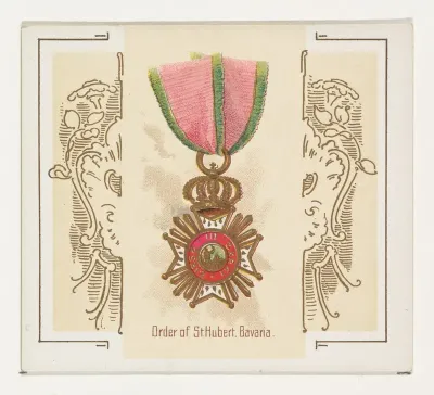 Order of Saint Hubert, Bavaria, from the World's Decorations series (N44) for Allen & Ginter Cigarettes