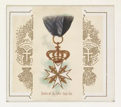 Order of Saint John, Holy See, from the World's Decorations series (N44) for Allen & Ginter Cigarettes