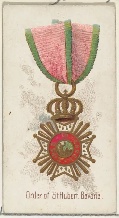 Order of St. Hubert, Bavaria, from the World's Decorations series (N30) for Allen & Ginter Cigarettes