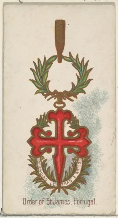 Order of St. James, Portugal, from the World's Decorations series (N30) for Allen & Ginter Cigarettes