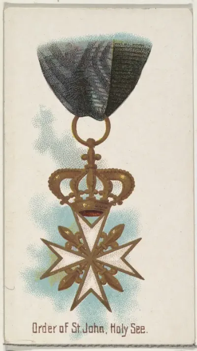 Order of St. John, Holy See, from the World's Decorations series (N30) for Allen & Ginter Cigarettes