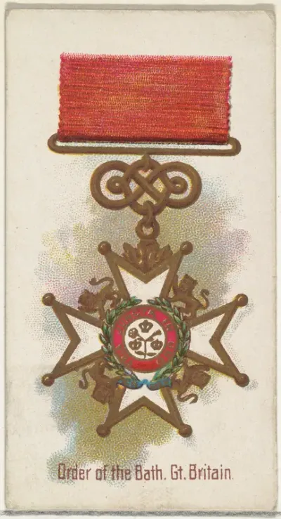 Order of the Bath, Great Britain, from the World's Decorations series (N30) for Allen & Ginter Cigarettes