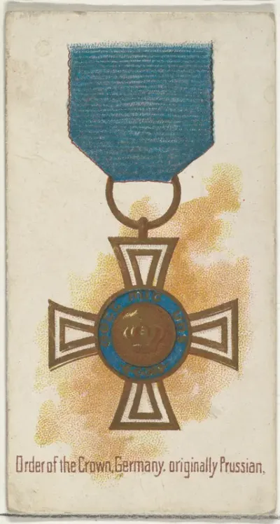 Order of the Crown, Germany, originally Prussian, from the World's Decorations series (N30) for Allen & Ginter Cigarettes
