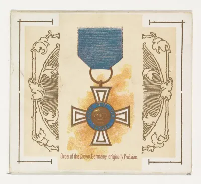 Order of the Crown, Germany, originally Prussian, from the World's Decorations series (N44) for Allen & Ginter Cigarettes