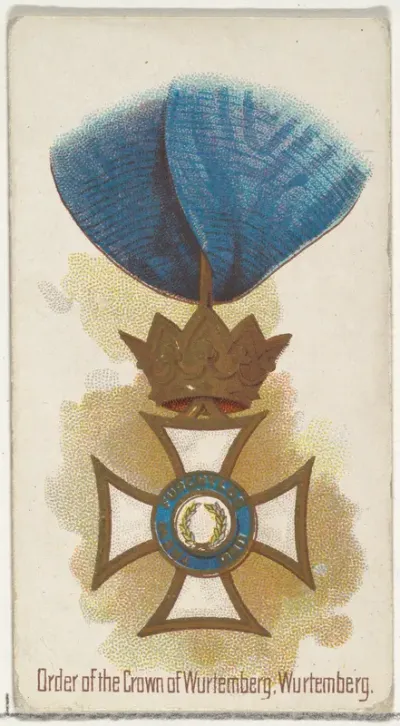 Order of the Crown of Württemberg, Württemberg, from the World's Decorations series (N30) for Allen & Ginter Cigarettes