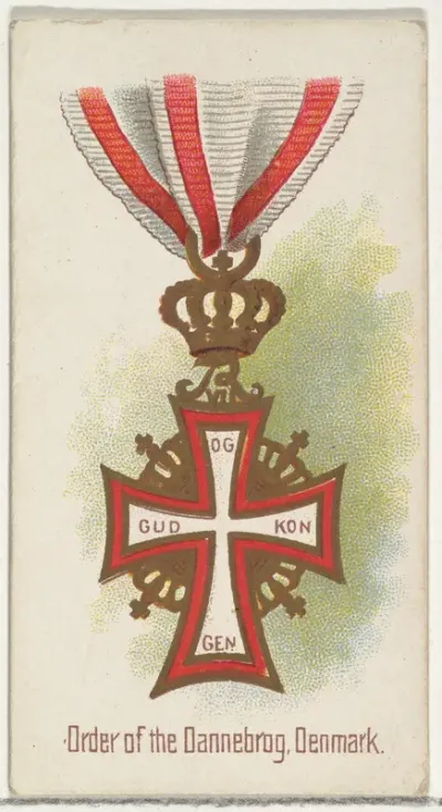 Order of the Dannebrog, Denmark, from the World's Decorations series (N30) for Allen & Ginter Cigarettes