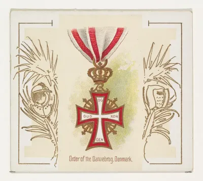 Order of the Dannebrog, Denmark, from the World's Decorations series (N44) for Allen & Ginter Cigarettes