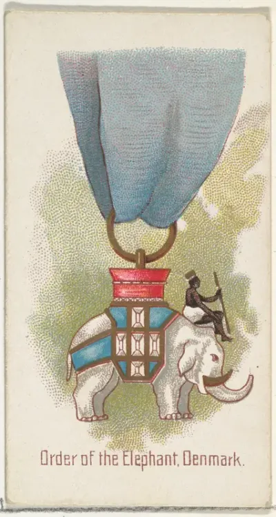 Order of the Elephant, Denmark, from the World's Decorations series (N30) for Allen & Ginter Cigarettes