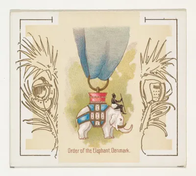 Order of the Elephant, Denmark, from the World's Decorations series (N44) for Allen & Ginter Cigarettes