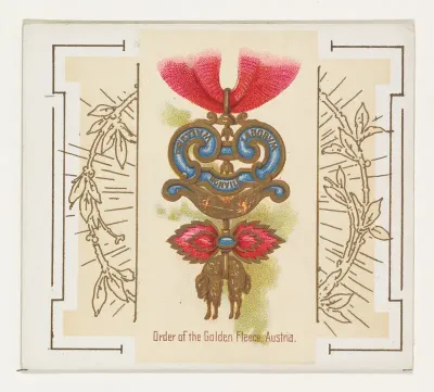 Order of the Golden Fleece, Austria, from the World's Decorations series (N44) for Allen & Ginter Cigarettes
