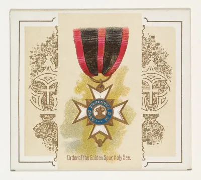 Order of the Golden Spur, Holy See, from the World's Decorations series (N44) for Allen & Ginter Cigarettes