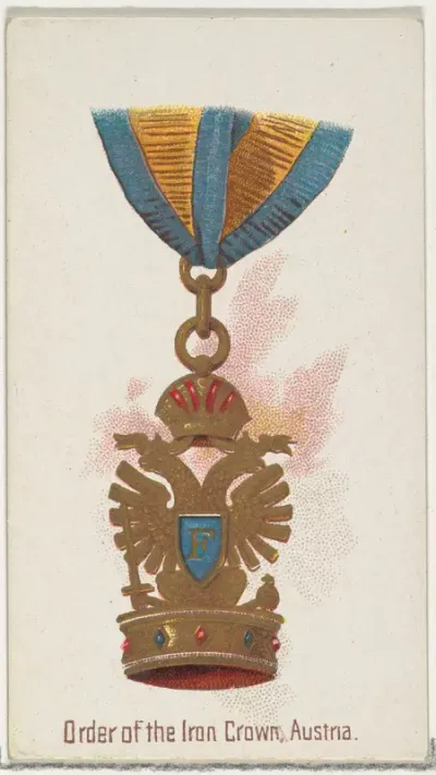 Order of the Iron Crown, Austria, from the World's Decorations series (N30) for Allen & Ginter Cigarettes