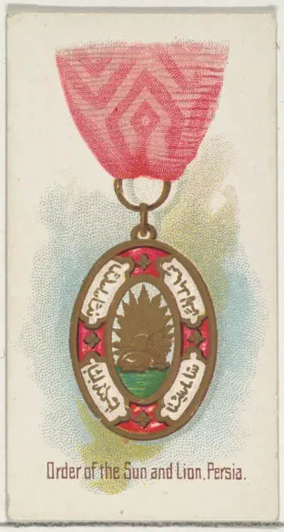 Order of the Sun and Lion, Persia, from the World's Decorations series (N30) for Allen & Ginter Cigarettes