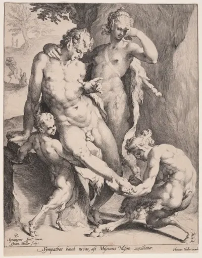 Oreads Pulling a Thorn from a Satyr’s Foot