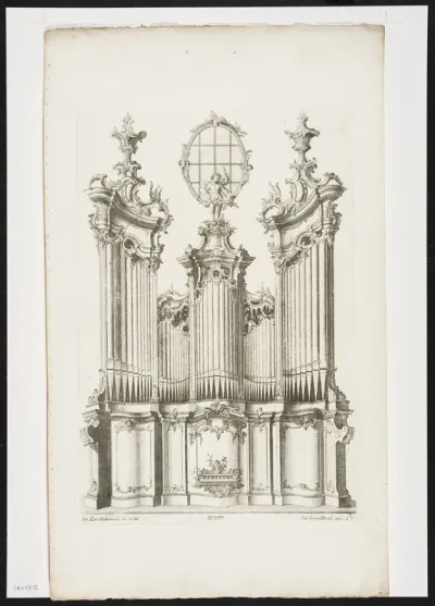 Organ with putti and rococo elements