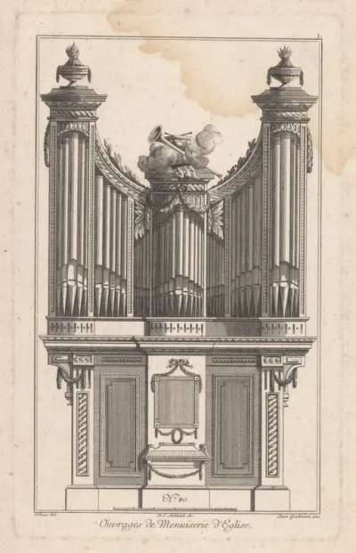 Orgel met muziekinstrumenten