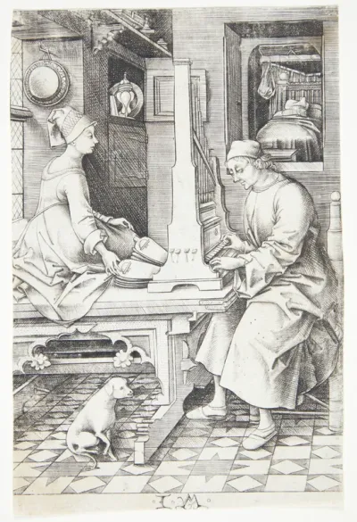 Orgelspiller og hans hustru