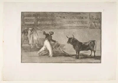 Origin of the Harpoons or Banderillas, Plate 7 from La Tauromaquia