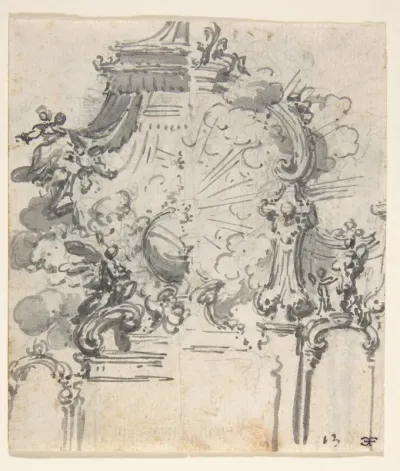 Ornament Design with Alternate Suggestion (recto). Variant Ornament Design with Alternate Suggestion (verso)