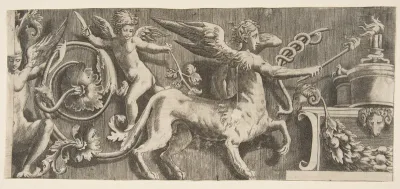 Ornament frieze with winged Centaur