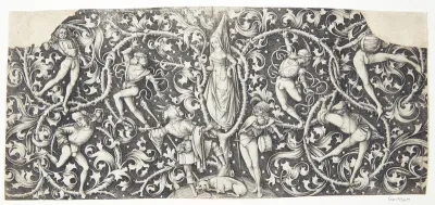 Ornament med hofdanser (moresca)