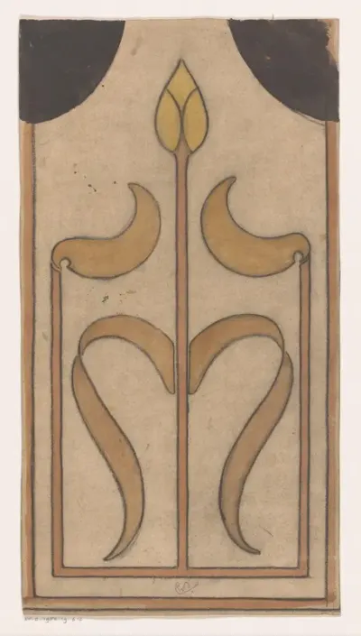 Ornament met bloemknop