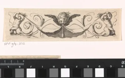 Ornament met cherubijn
