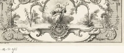 Ornament met de personificatie van geloof