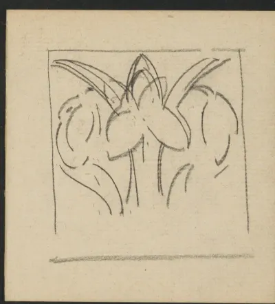 Ornament met een bloem in een vierkant