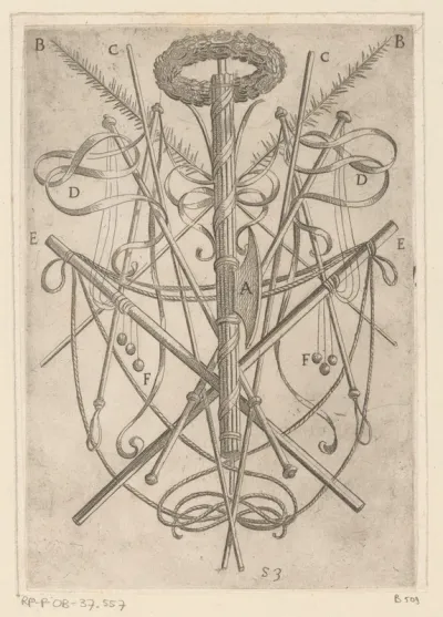 Ornament met folterwerktuigen