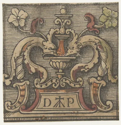Ornament met het drukkersmerk van Doen Pietersz.
