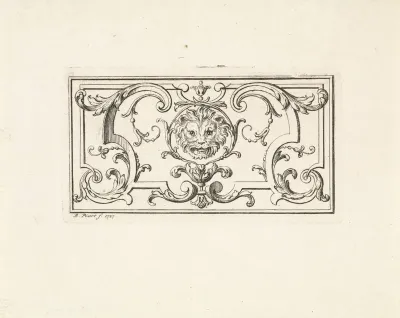 Ornament met leeuwenkop