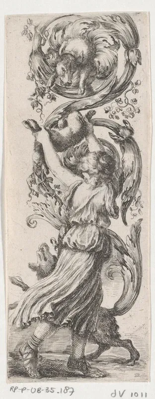 Ornament met meisje van achteren gezien