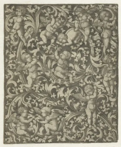 Ornament met putti
