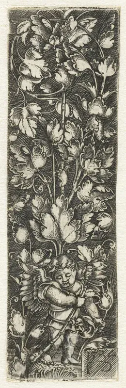 Ornament met putto met knots
