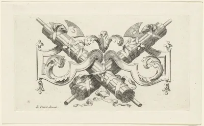Ornament met twee fasces