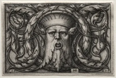 Ornament of Satyr's Head and Wreath