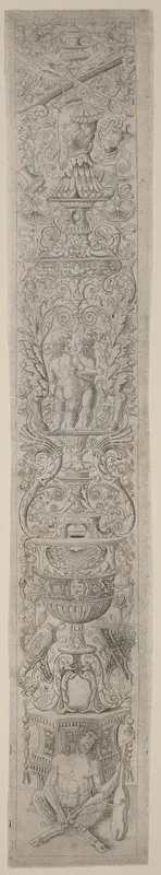Ornament Panel: Satyr Holding a Violin