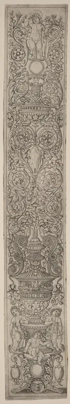 Ornament Panel: Three Children Blowing Horns
