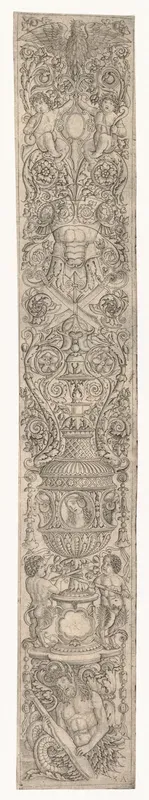 Ornament Panel: Triton and Two Infant Satyrs