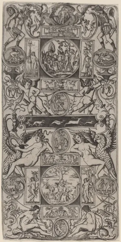 Ornament Panel with Orpheus and the Judgment of Paris