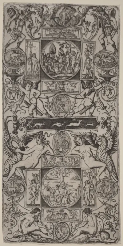 Ornament Panel with Orpheus and the Judgment of Paris