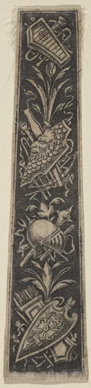 Ornament Plate with Armor and Musical Instruments