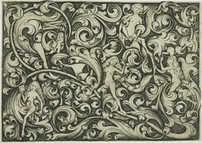 Ornament with Women Fighting