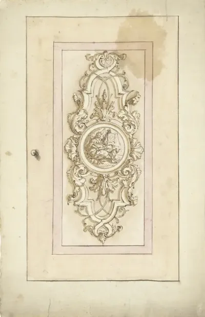 Ornamentaal ontwerp voor een deurpaneel